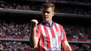 Alexander Sorloth, delantero del Atlético de Madrid 